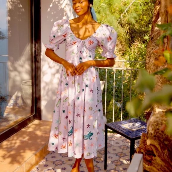 🔥Sales - New NWT Hill House The Ophelia Dress in Sea Creatures - Size XS - Picture 2 of 11